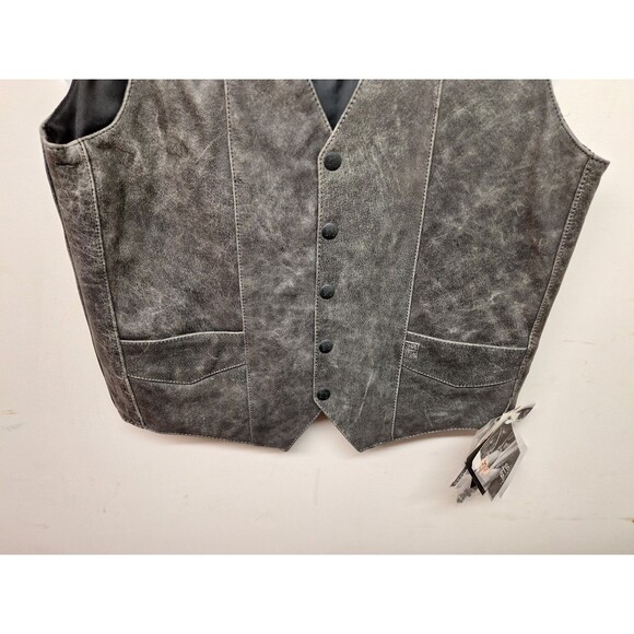 STS Ranchwear Vest Mens Xs The Western Leather Cowboy Concealed Carry - Picture 3 of 6